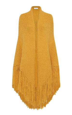 Lauren Knit Wrap in Golden Birch Welfat Cashmere