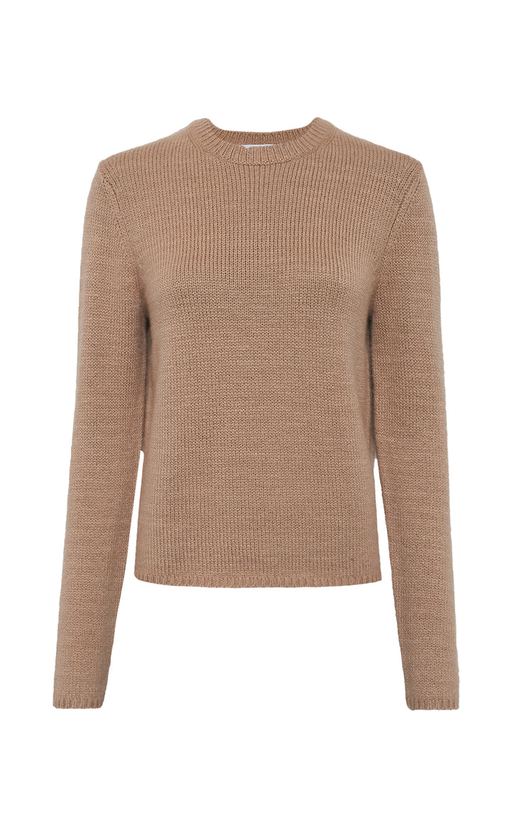 アイボリーカシミアのタイタスニットセーター