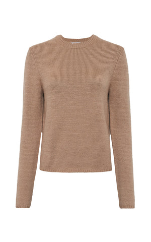 Titus Knit Sweater in Camel Cashmere