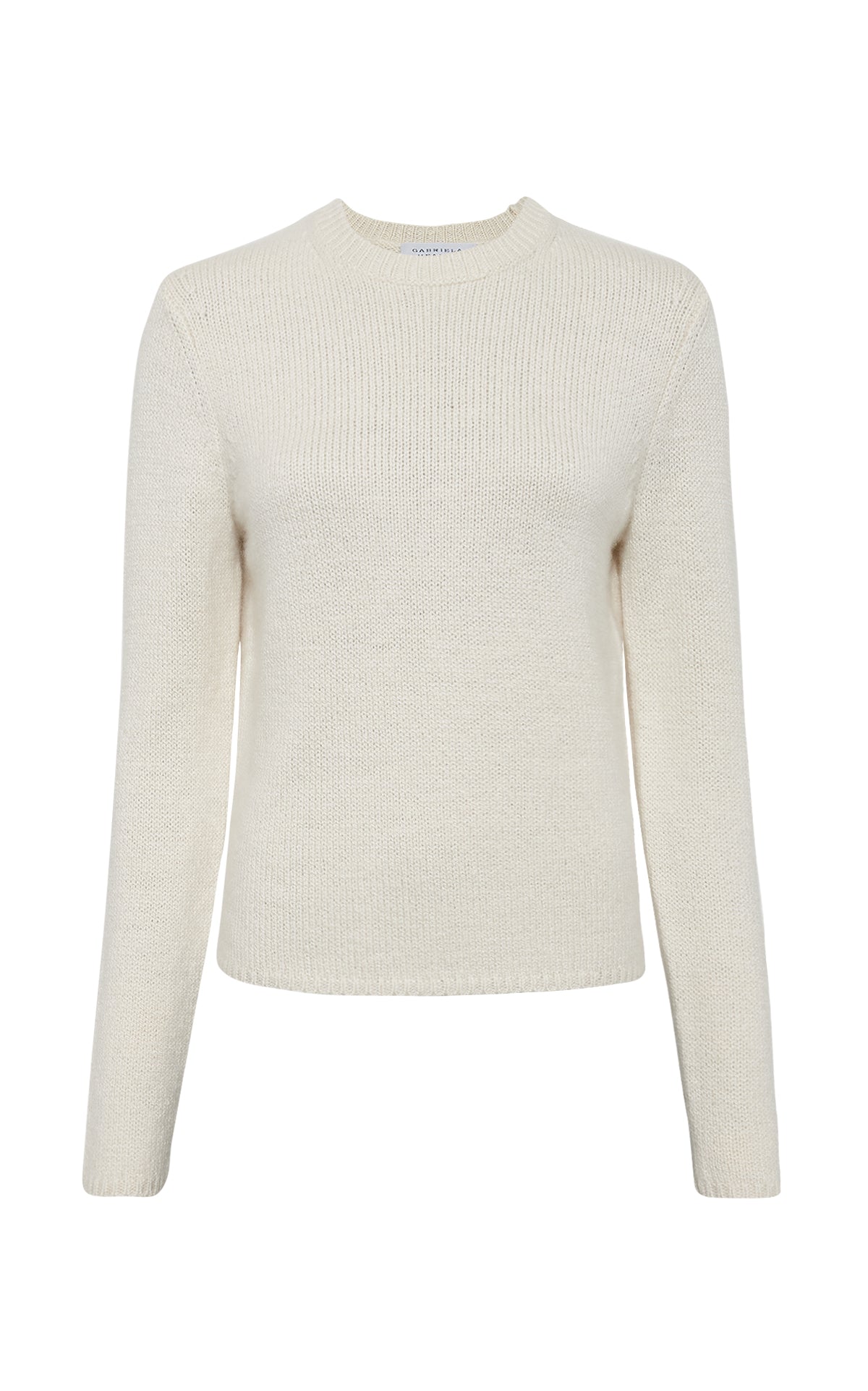 アイボリーカシミアのタイタスニットセーター