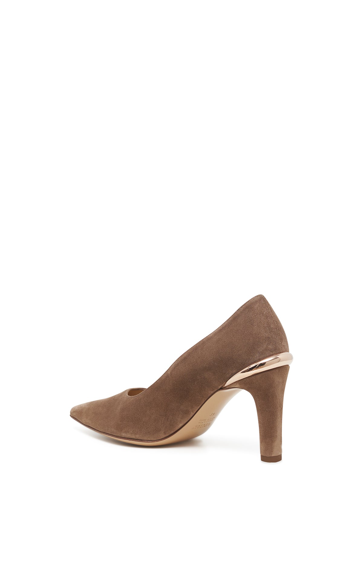 Edwina High Heel Stiletto Pump in Dark Sand Suede