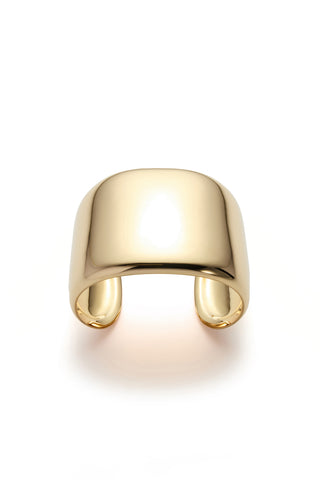 18K Yellow Gold Sculptural Cuff Bracelet - Front View | Gabriela Hearst