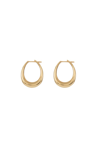 18K Yellow Gold Small Drop Earrings - Product View | Gabriela Hearst