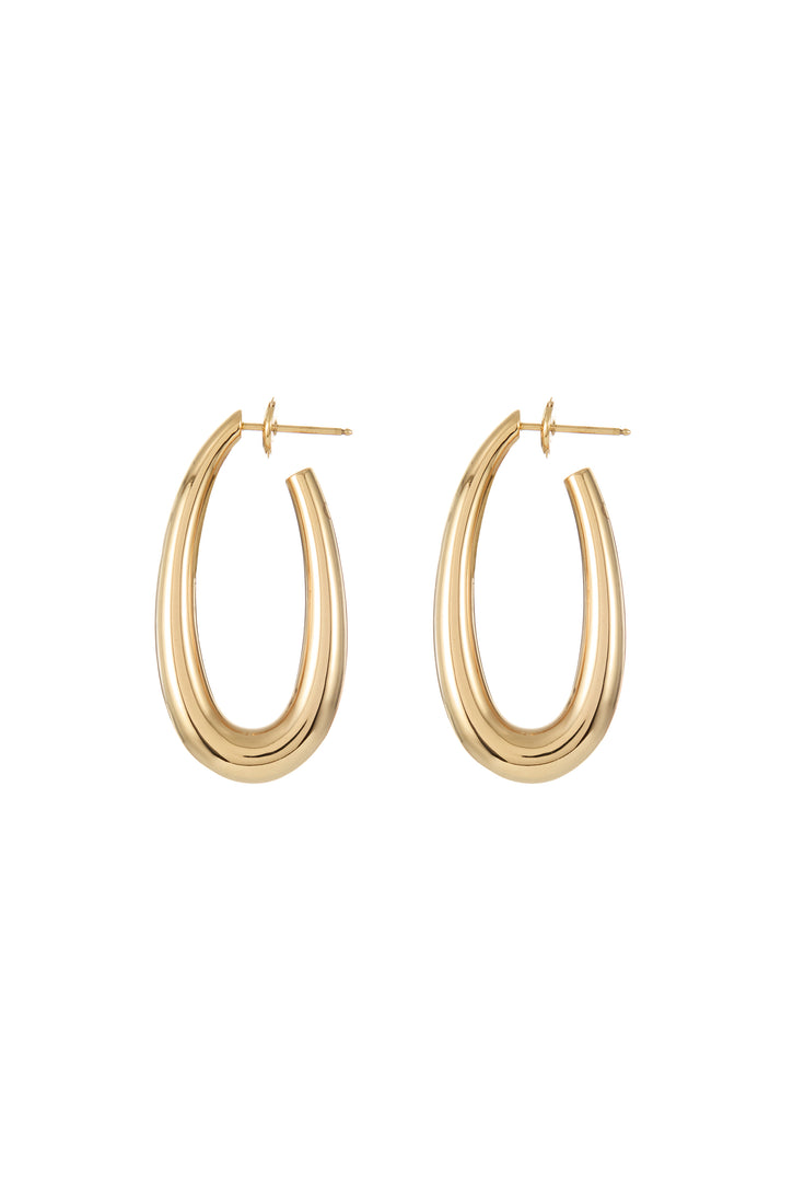 Large Drop Earrings in 18K Yellow Gold