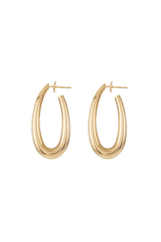 Large Drop Earrings in 18K Yellow Gold