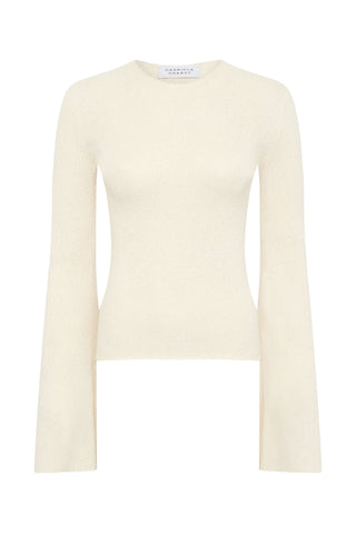 Rafa Knit Top in Off White Mulberry Silk
