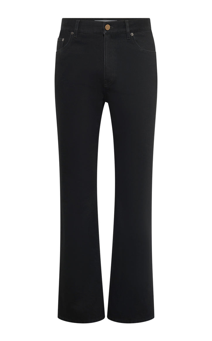 Rey Straight-leg Five Pocket Pant in Black Sea Island Cotton Denim
