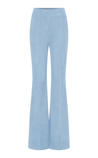 Rhein Flare Pant in Light Blue Suede
