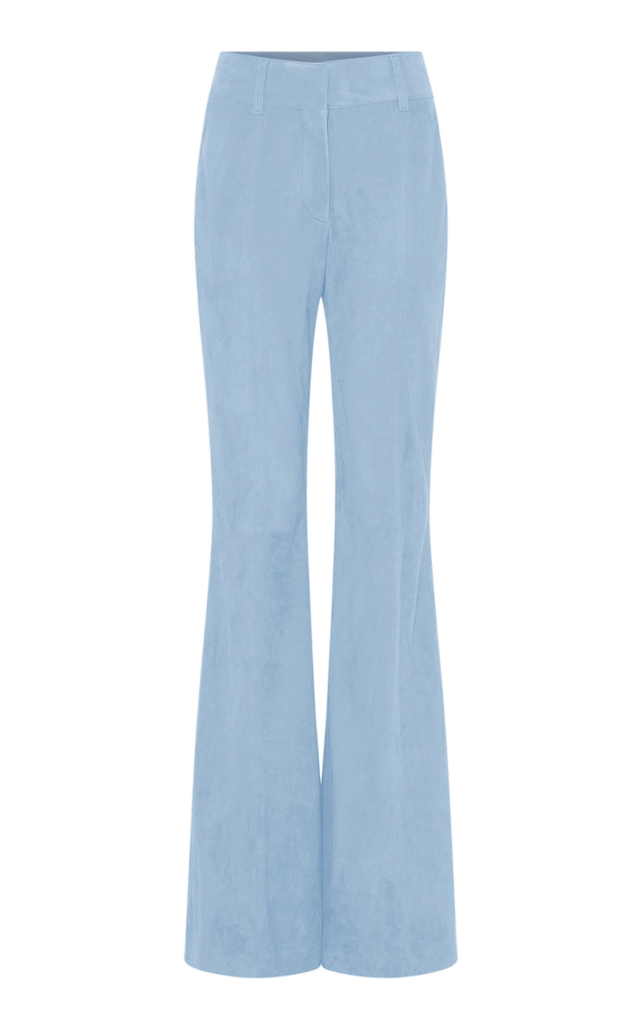 Rhein Flare Pant in Light Blue Suede