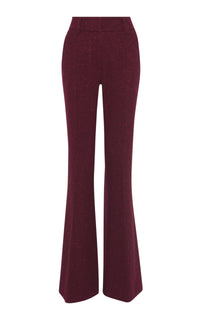 Rhein Knit Pant in Bordeaux Fuchsia Speckle Cashmere