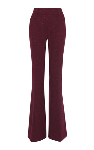 Rhein Knit Pant in Bordeaux Fuchsia Speckle Cashmere