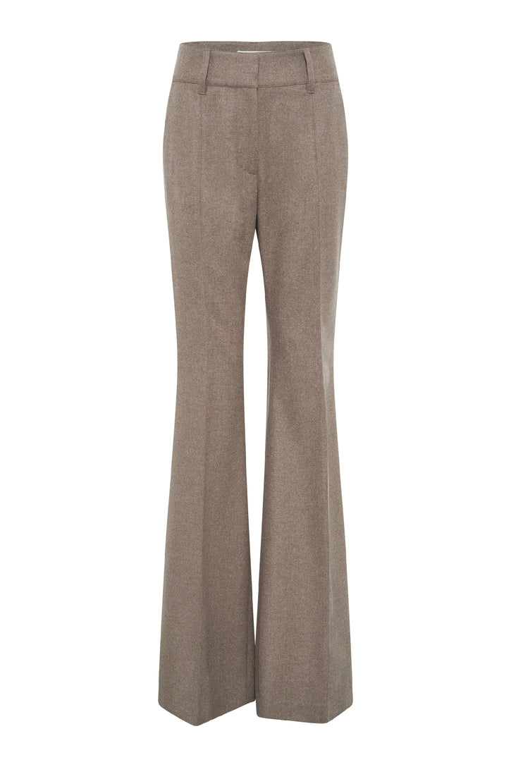 Rhein Pant in Walnut Cashmere Wool Flannel