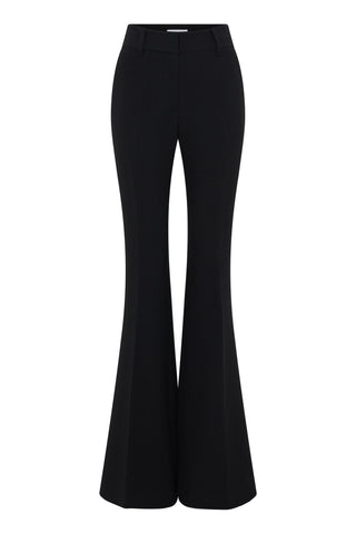 Rhein Flare Pant in Black Virgin Wool Crepe
