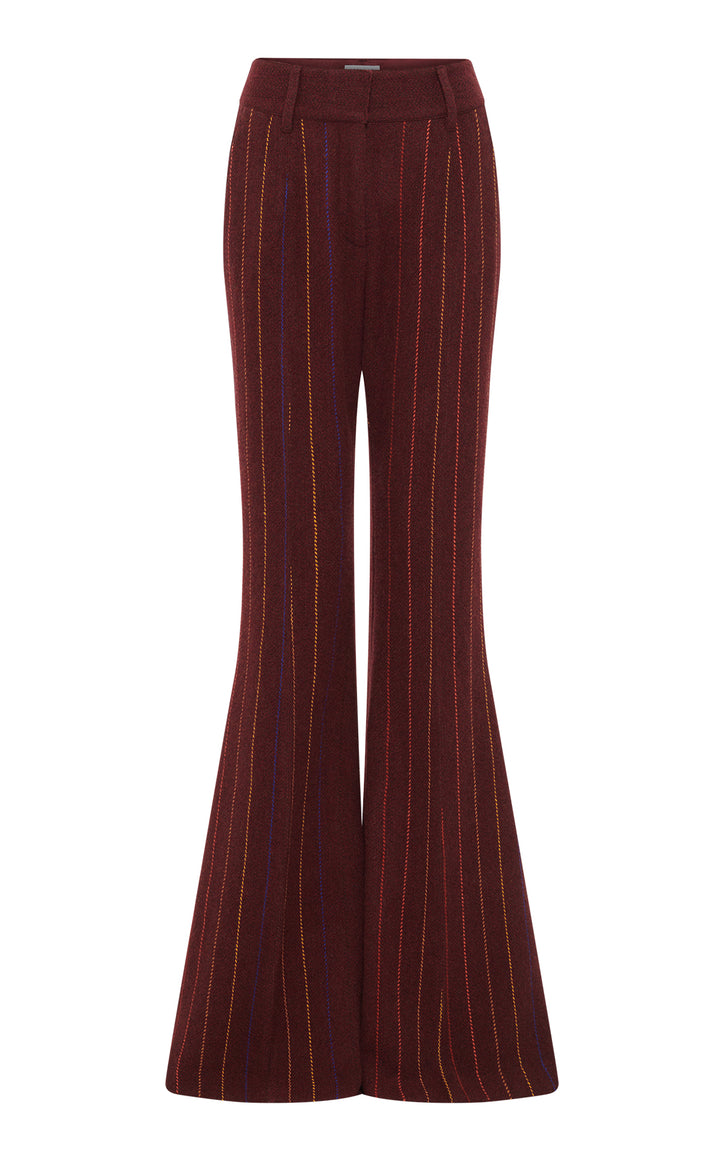 Rhein Flare Pant in Burnt Sienna Multi Wool Cashmere