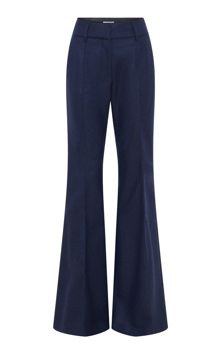 Rhein Flare Pant in Navy Wool Cashmere Flannel