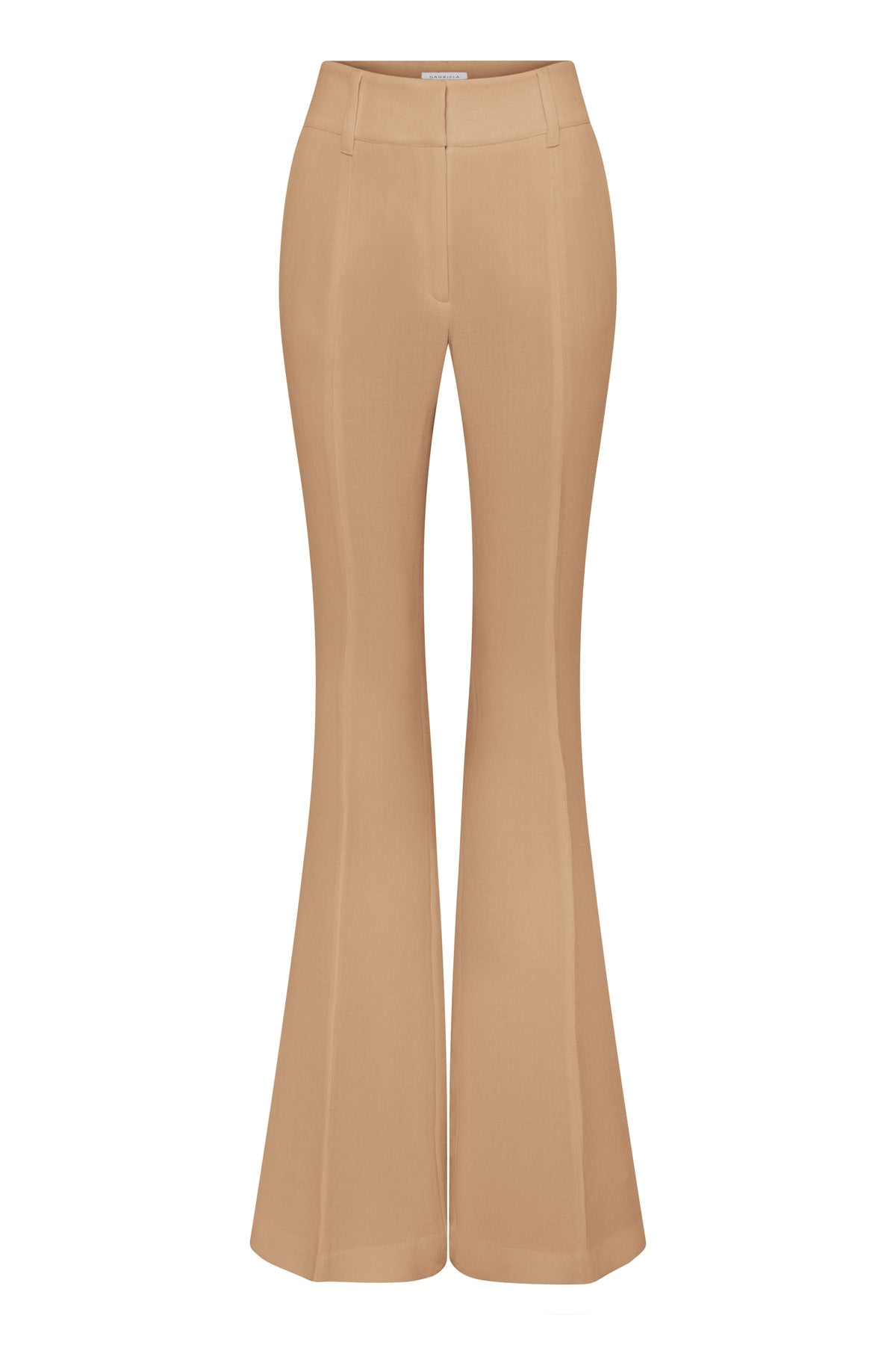 Rhein Flare Pant in Camel Virgin Wool Crepe