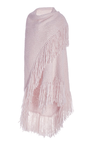 Lauren Knit Wrap in Blush Welfat Cashmere