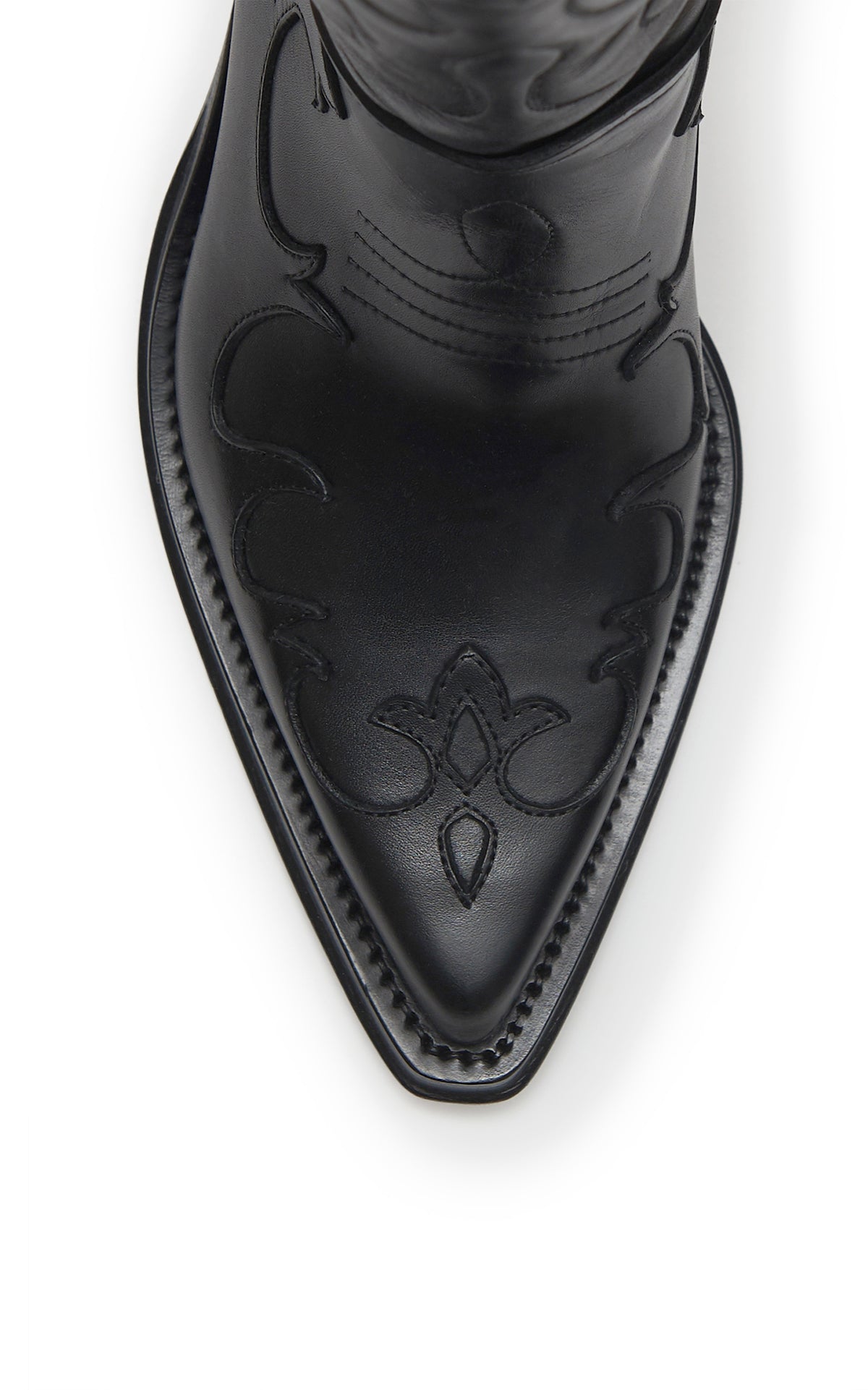 Capitana Cowboy Boot in Black Nappa Leather