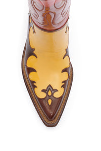 Hand Painted Capitana Cowboy Boot in Sunset Leather