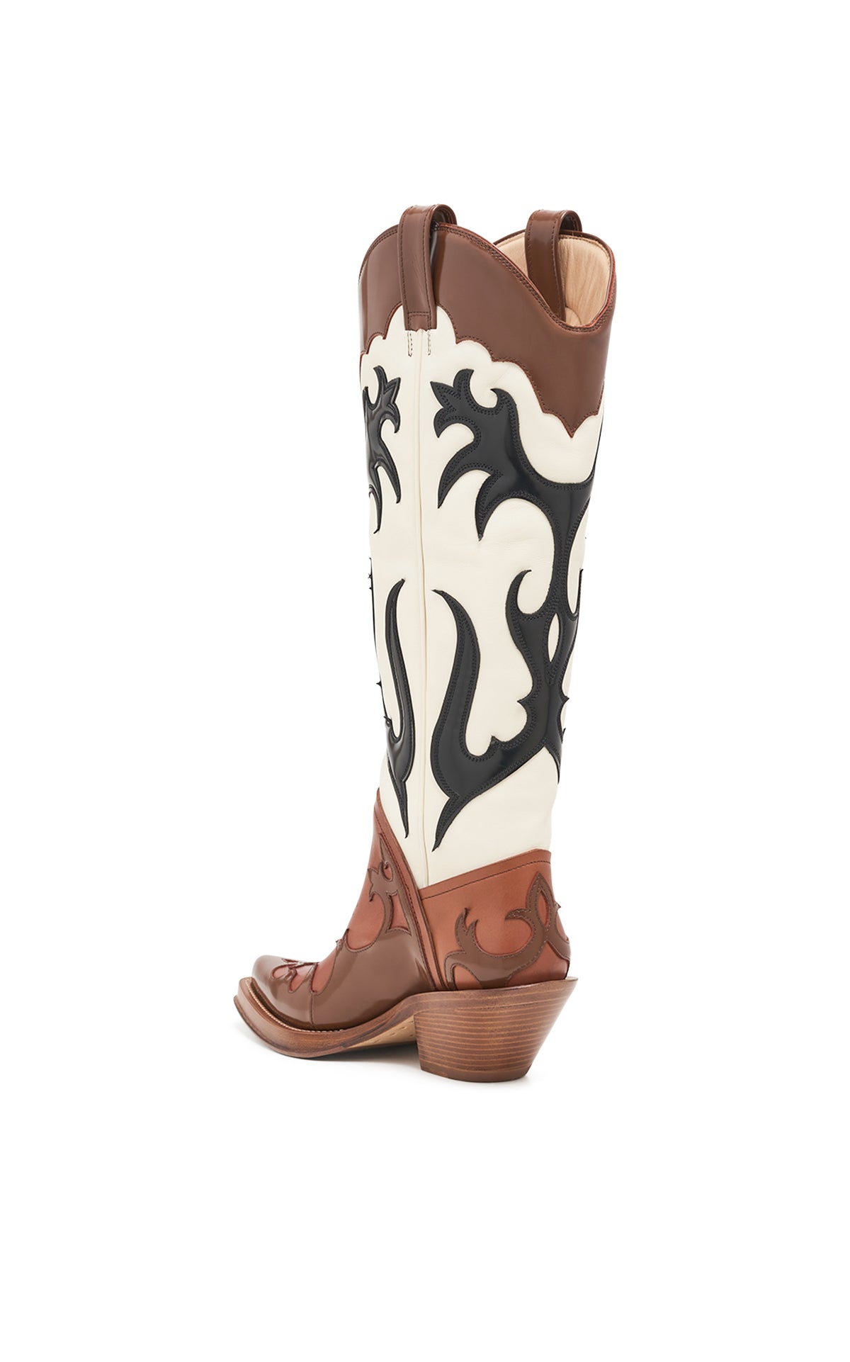 Capitana Cowboy Boot in Cognac Multi Leather