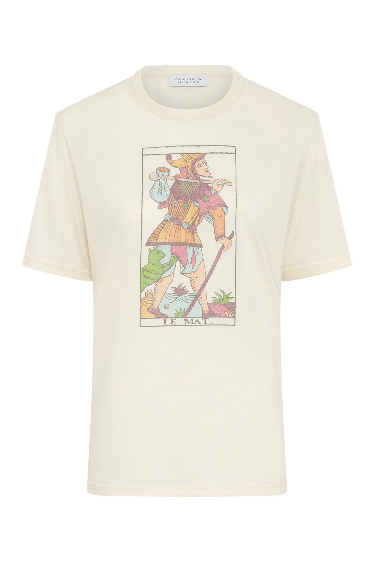 Sayara Knit Tee In Fool Multi Printed Cashmere