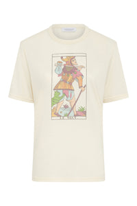 Sayara Knit Tee In Fool Multi Printed Cashmere