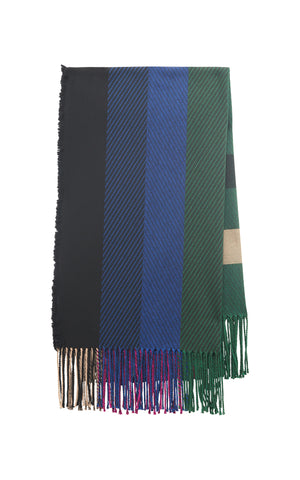 Halo Plaid Scarf in Multi Cashmere