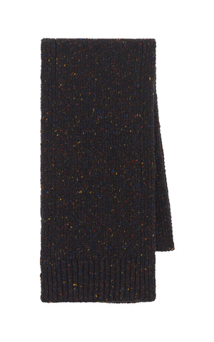 Fokestone Scarf in Charcoal Multi Speckle Aran Cashmere