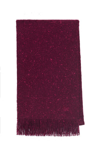 Illumina Fringe Scarf in Bordeaux Speckled Cashmere