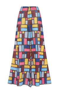 Selma Patchwork Embroidered Maxi Skirt in Aurora Multi Linen