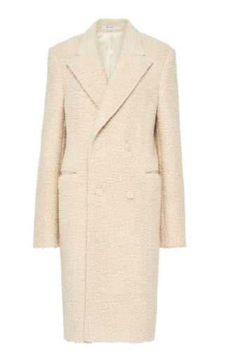 Ivory Cashmere Silk Mcaffrey Coat - Double-Breasted Flat Lay | Gabriela Hearst