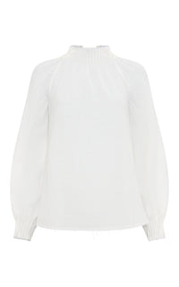 Magnolia Top in Ivory Wool Cashmere