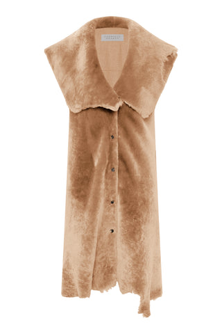 Diviner Raw Cut Jacket Liner in Champagne Shearling