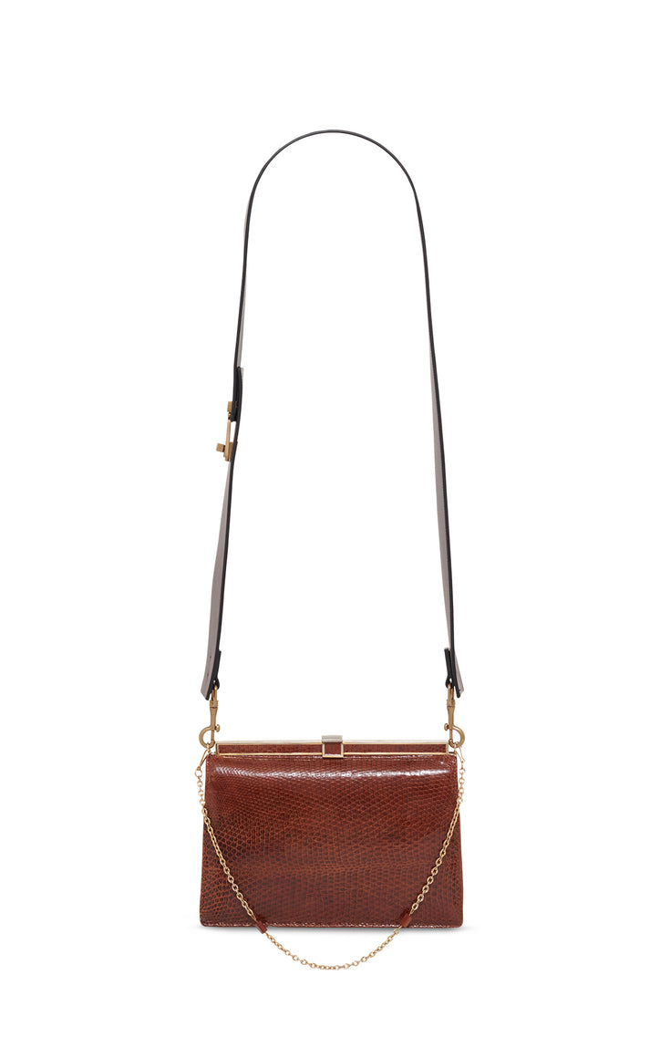 Vintage No.9 Bag in Cognac Snakeskin