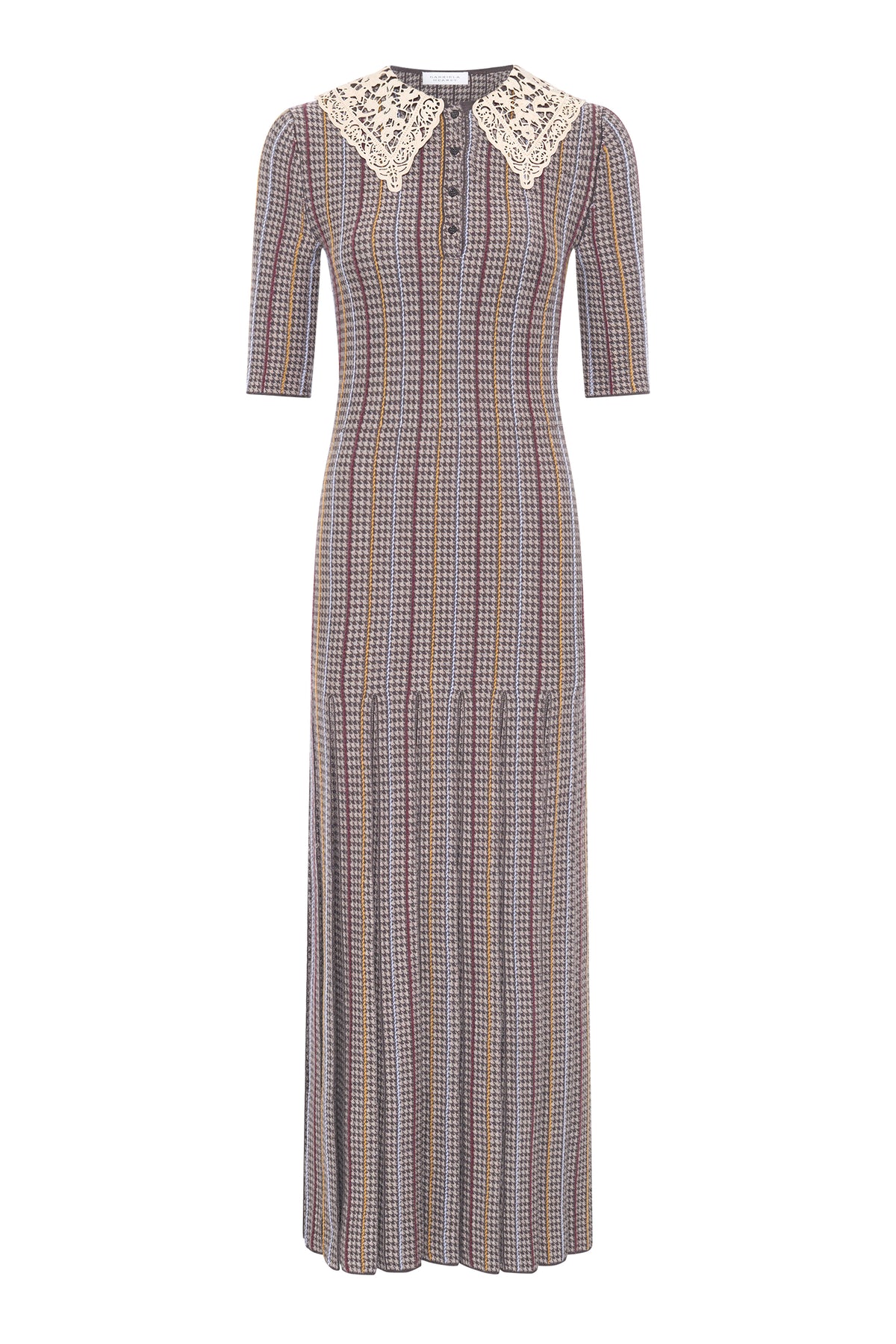 Shropshire Knit Dress in Camel Cashmere Silk with Collar