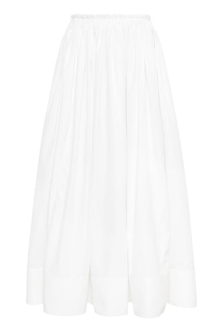 Shiva Maxi Skirt in White Sea Island Cotton