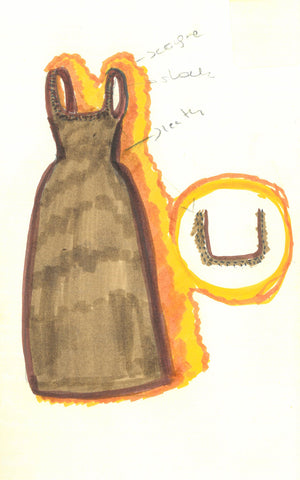 Adaline Midi Dress in Cognac Soft Wool