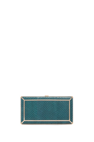 Green Snakeskin Callas Clutch - Front View | Gabriela Hearst