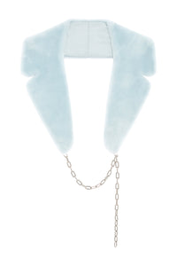 Demeter Coat Collar in Light Blue Shearling