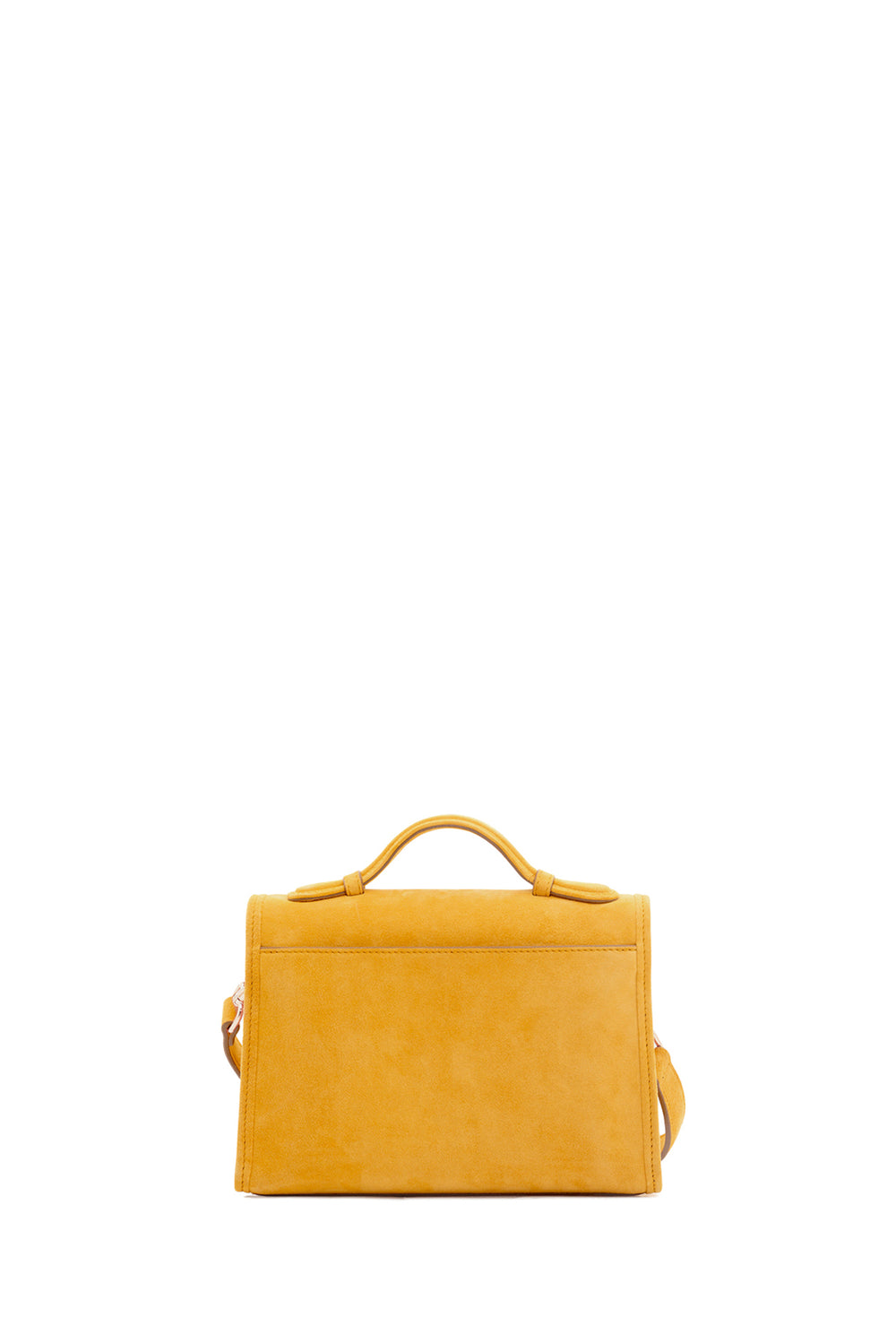 Small Leonora Flap Bag in Golden Birch Suede