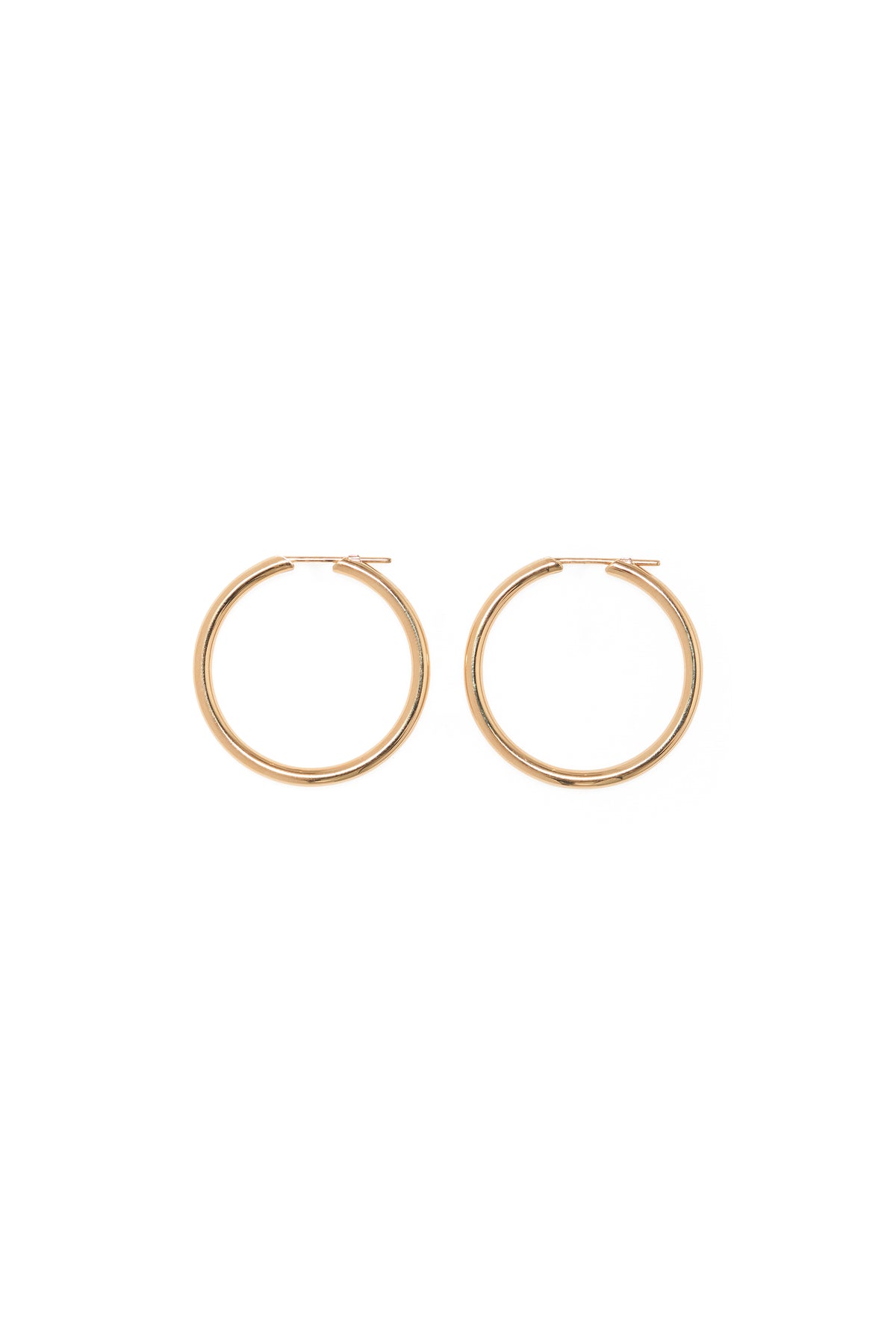 Roof Hoop Earrings in 18K Gold (35MM)