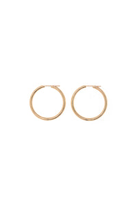 Roof Hoop Earrings in 18K Gold (35MM)