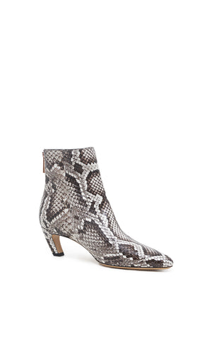 Clayton Ankle Boot in Black & White Inversa™ Snakeskin