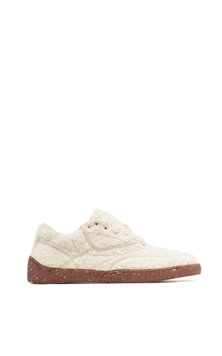 Ivory Cashmere Boucle Ohio Slip-on Sneaker - Side View | Gabriela Hearst