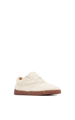 Ivory Cashmere Boucle Ohio Sneaker - Front Angle | Gabriela Hearst