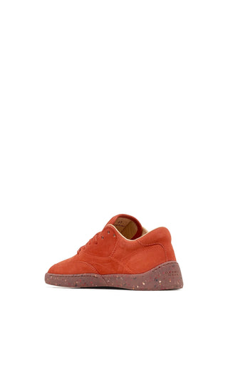 Orange Nubuck Ohio Sneakers - Back Angle View | Gabriela Hearst