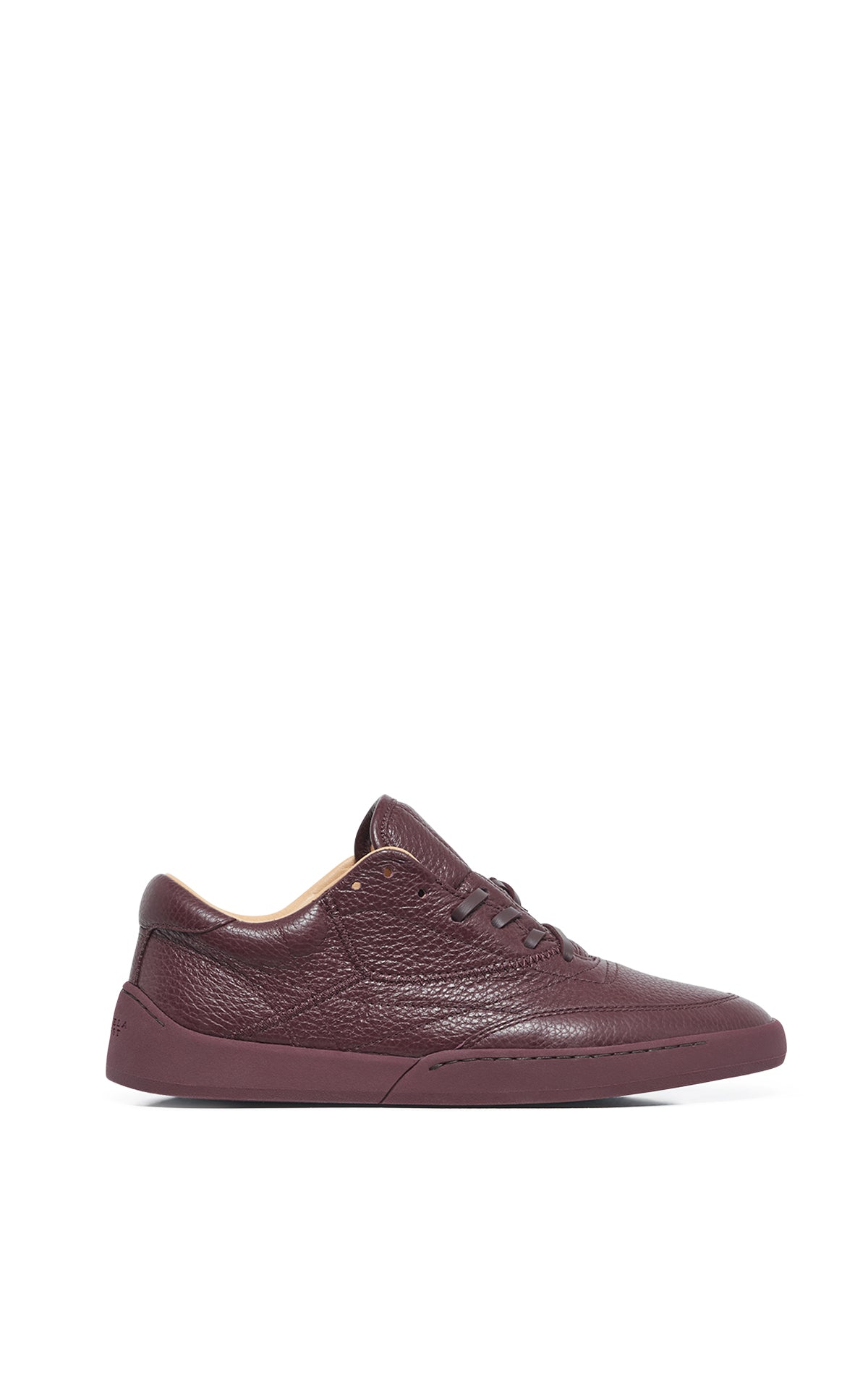 Ohio Sneaker in Bordeaux Textured Leather