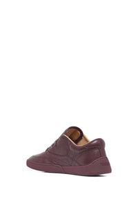 Ohio Sneaker in Bordeaux Textured Leather