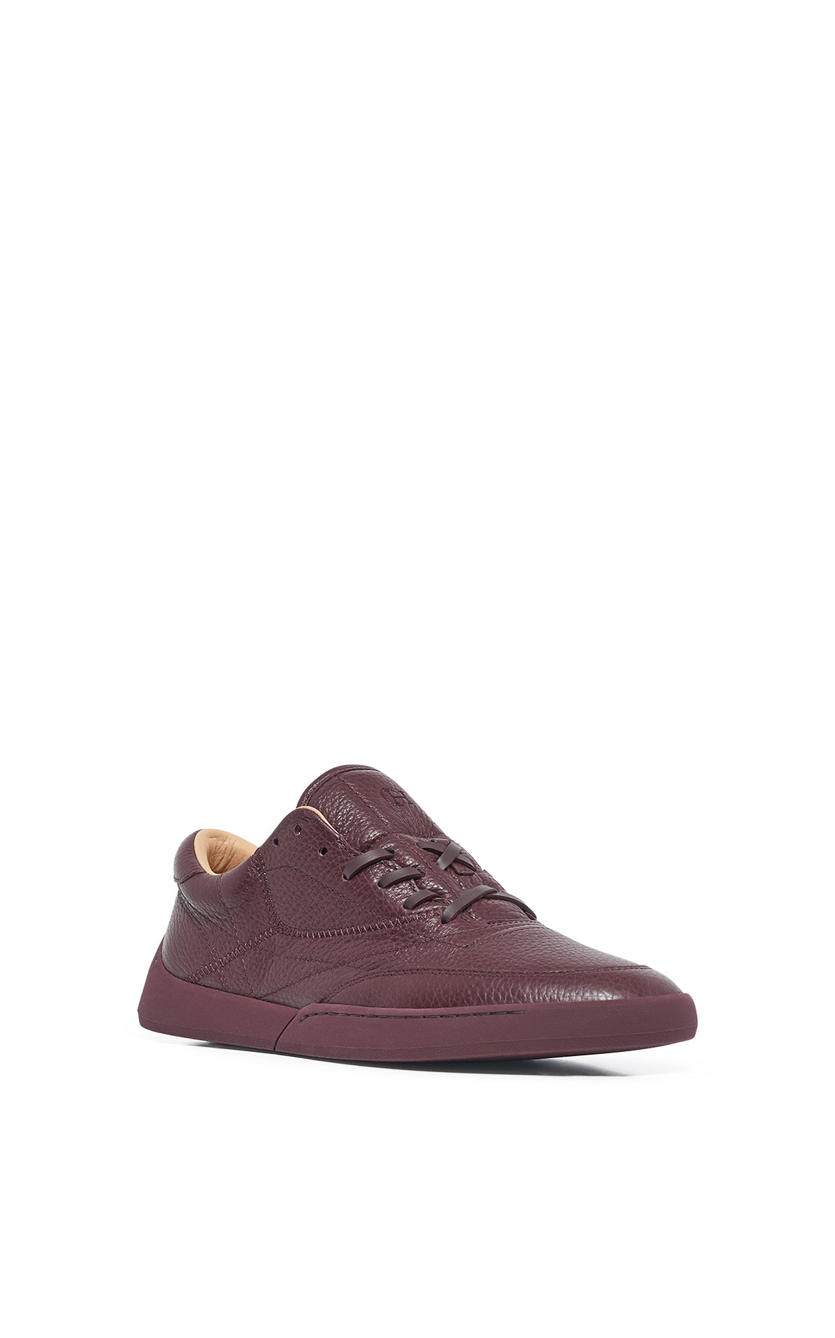 Ohio Sneaker in Bordeaux Textured Leather