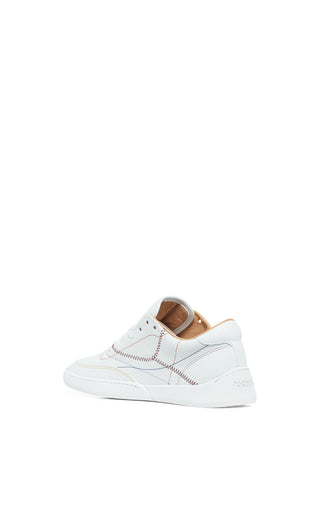 White Leather Ohio Slip-on Sneaker - Back Three Quarter View | Gabriela Hearst